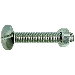 boulon inox a2 poelier 6 x 50 mm sachet de 6 - vynex