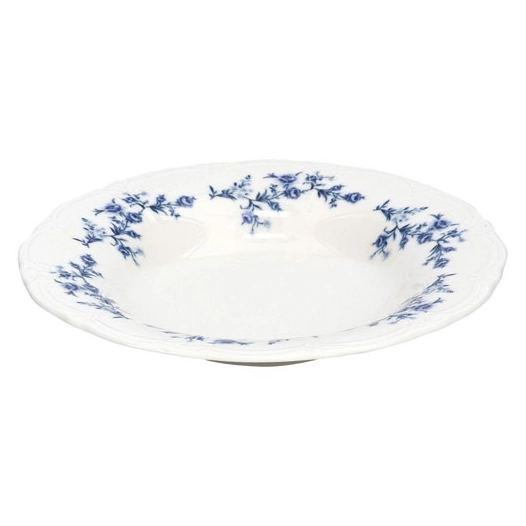 assiette creuse 23,5/14xh4cm blue flower retro - fine dining living