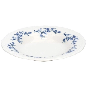 assiette creuse 23,5/14xh4cm blue flower retro - fine dining living