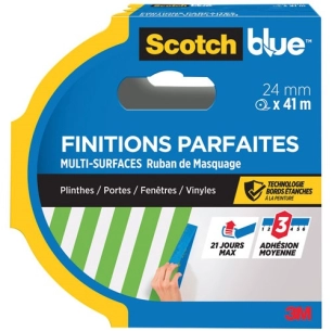 ruban de masquage premium bleu finition parfaite 24 mm x 41m - gpi 3m bricolage et batiment