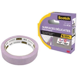 ruban de masquage surfaces delicates 24 mm x 41 m - gpi 3m bricolage et batiment