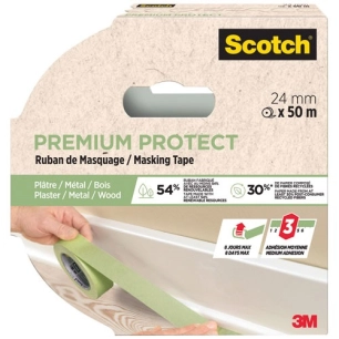 ruban de masquage premium protect vert 24 mm x 50 m - gpi 3m bricolage et batiment