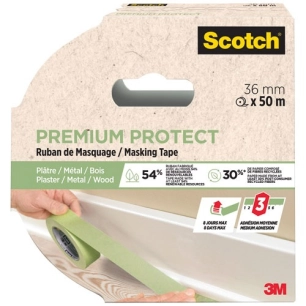 ruban de masquage premium protect vert 36 mm x 50 m - gpi 3m bricolage et batiment