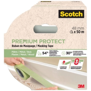 ruban de masquage premium protect vert 48 mm x 50 m - gpi 3m bricolage et batiment