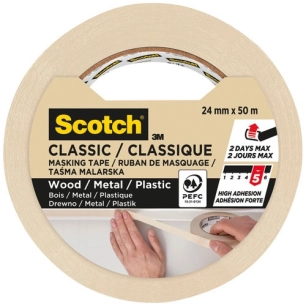 ruban de masquage classique 24 mm x 50 m - gpi 3m bricolage et batiment
