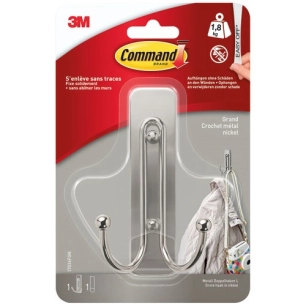 crochet adhã©sif double metal nickel - gpi 3m bricolage et batiment