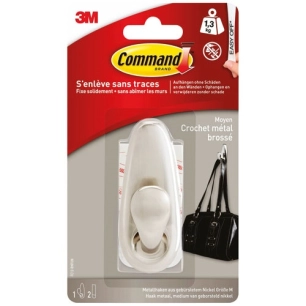 crochet adhã©sif mã©tal brosse moyen - gpi 3m bricolage et batiment