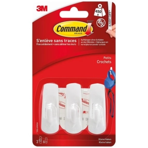 crochets adhã©sif blanc petit blister de 3 - gpi 3m bricolage et batiment