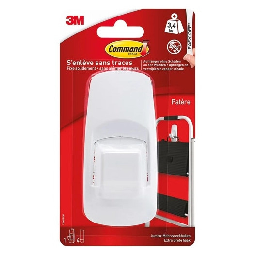 patere adhesif blanc - gpi 3m bricolage et batiment