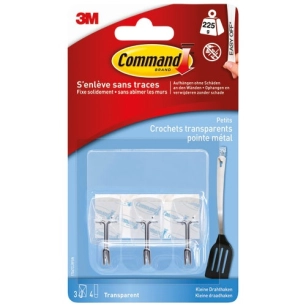 crochet adhã©sif pointe metal petit blister de 3 - gpi 3m bricolage et batiment