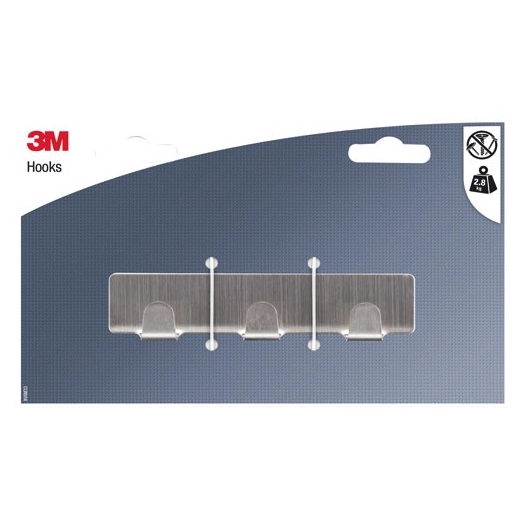 crochet adhã©sif 3 pateres metal 2.8 kg - gpi 3m bricolage et batiment