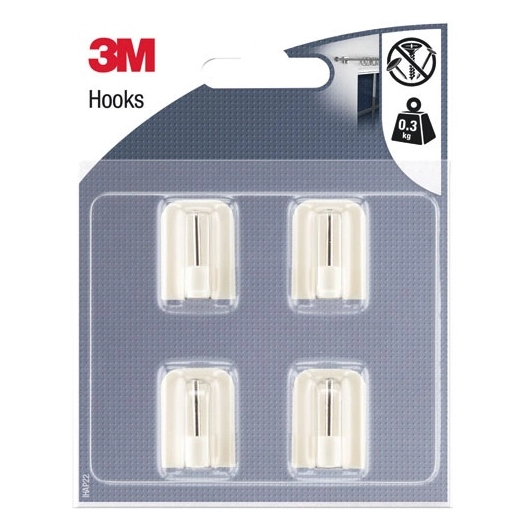 crochet adhã©sif tringle a rideau blanc blister de 4 - gpi 3m bricolage et batiment