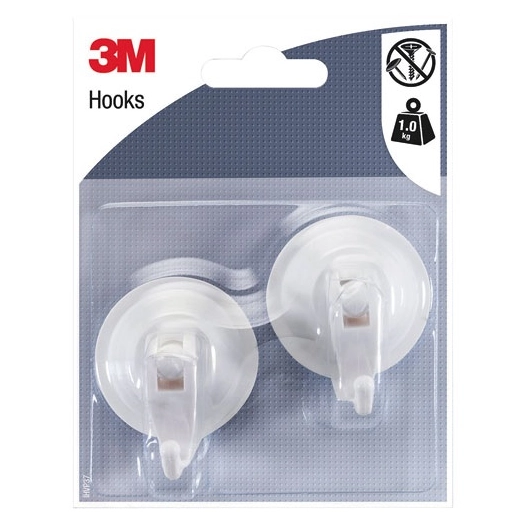 crochet ventouse blanc blister de 2 - gpi 3m bricolage et batiment