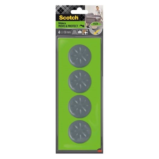 patin glisseur adhã©sif rond gris ã˜ 50 mm blister de 4 - gpi 3m bricolage et batiment