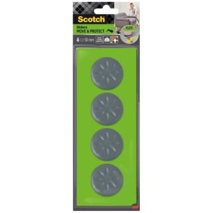 patin glisseur adhã©sif rond gris ã˜ 50 mm blister de 4 - gpi 3m bricolage et batiment