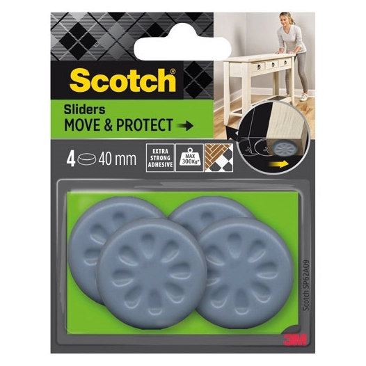 patin glisseur adhã©sif alveole rond gris ã˜40 mm lot de 4 - gpi 3m bricolage et batiment