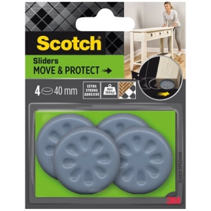 patin glisseur adhã©sif alveole rond gris ã˜40 mm lot de 4 - gpi 3m bricolage et batiment