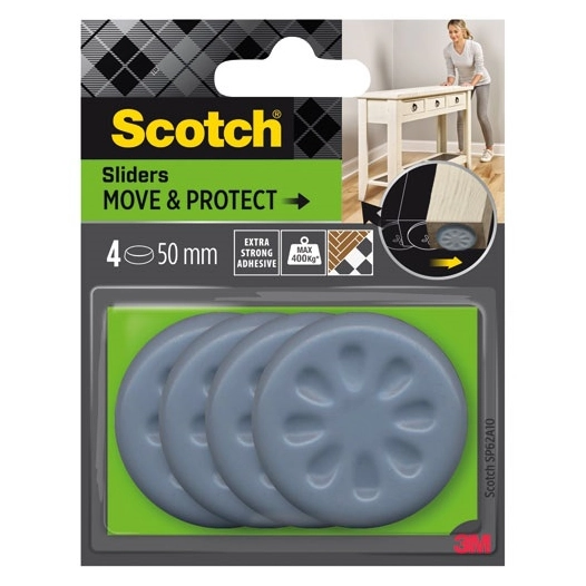 patin glisseur adhã©sif alveole rond gris ã˜50 mm lot de 4 - gpi 3m bricolage et batiment