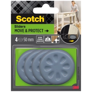 patin glisseur adhã©sif alveole rond gris ã˜50 mm lot de 4 - gpi 3m bricolage et batiment