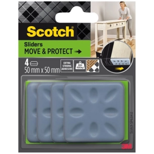 patin glisseur adhã©sif alveole carre gris ã˜50 mm lot de 4 - gpi 3m bricolage et batiment