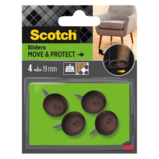 patin plastique alveoles ã˜ 19 mm lot de 4 - gpi 3m bricolage et batiment