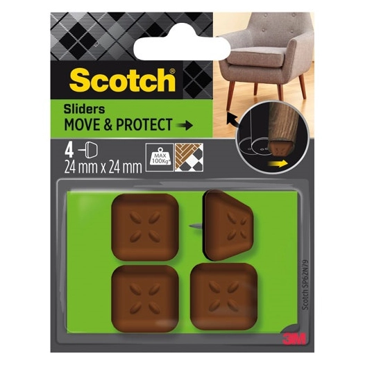 patin plastique alveoles carre ã˜ 24 mm lot de 4 - gpi 3m bricolage et batiment