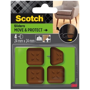 patin plastique alveoles carre ã˜ 24 mm lot de 4 - gpi 3m bricolage et batiment