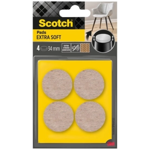 patin feutre laine beige ã˜ 34 mm lot de 4 - gpi 3m bricolage et batiment