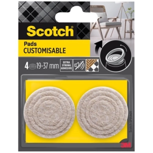 patin feutre beige a customiser ã˜ 37 mm lot de 4 - gpi 3m bricolage et batiment