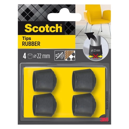 embout caoutchouc 22 mm lot de 4 - gpi 3m bricolage et batiment