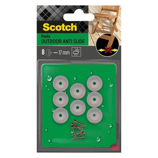 patin plastique a visser 17 mm lot de 8 - gpi 3m bricolage et batiment