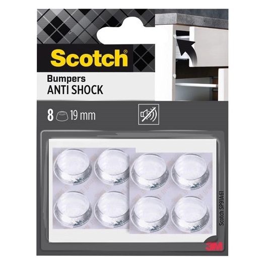 patin antichoc adhã©sif 19 mm lot de 8 - gpi 3m bricolage et batiment