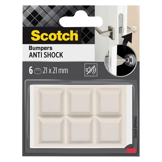 patin antichoc adhã©sif 21 x 21 mm lot de 6 - gpi 3m bricolage et batiment