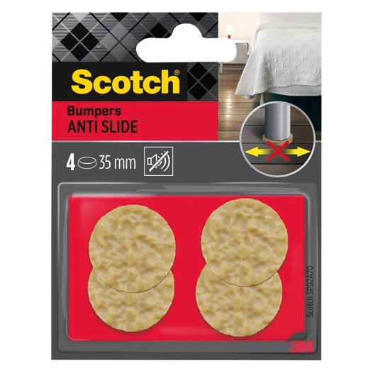 patin caoutchouc 35 mm lot de 4 - gpi 3m bricolage et batiment