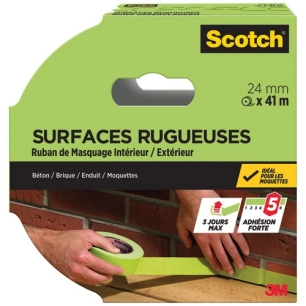 ruban de masquage surfaces rugueuses 24 mm x 41 m - gpi 3m bricolage et batiment