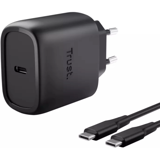 chargeur pc usb-c.45w gan.noir. - trust