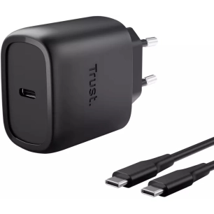 chargeur pc usb-c.45w gan.noir. - trust