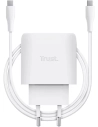 chargeur pc usb-c.45w.gan.blanc. - trust