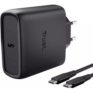 chargeur pc usb-c.65w.gan.noir. - trust