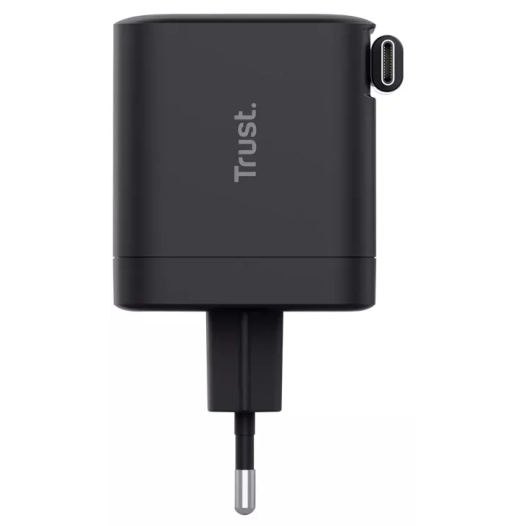 chargeur pc usb-c.65w.cable retractable. - trust