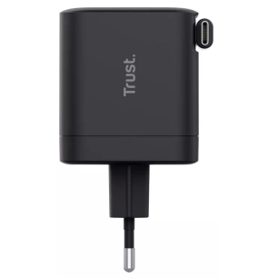 chargeur pc usb-c.65w.cable retractable. - trust