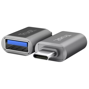 pack 2 adaptateurs usb-c vers usb-a.gris - trust