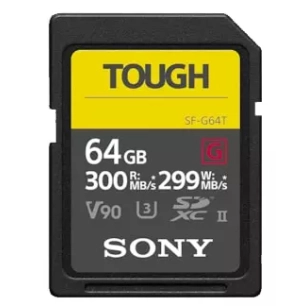 sd tough 64gb 18x stronger uhs-ii - sony