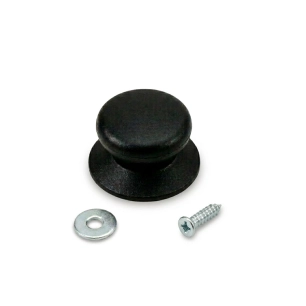 bouton en nylon noir pour couvercles de casserole, 5,8 x 3,3 cm