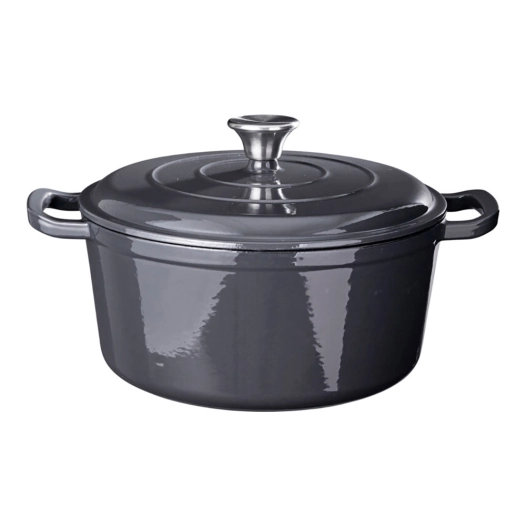 casserole en fonte émaillée grise ø26 x 12 cm