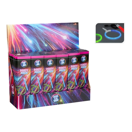 accessoires lumineux, brillent dans l'obscurité, boîte 5 pièces