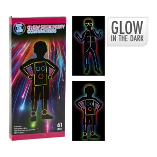 set de fête, brille dans le noir, boîte de 58 pièces