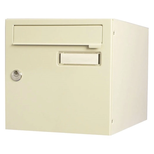 boite aux lettres normalisee 2 portes exterieur beige - wsab logistique