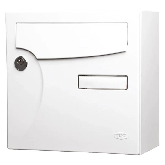 boite aux lettres normalisee 1 porte exterieur blanc - wsab logistique