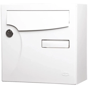 boite aux lettres normalisee 1 porte exterieur blanc - wsab logistique